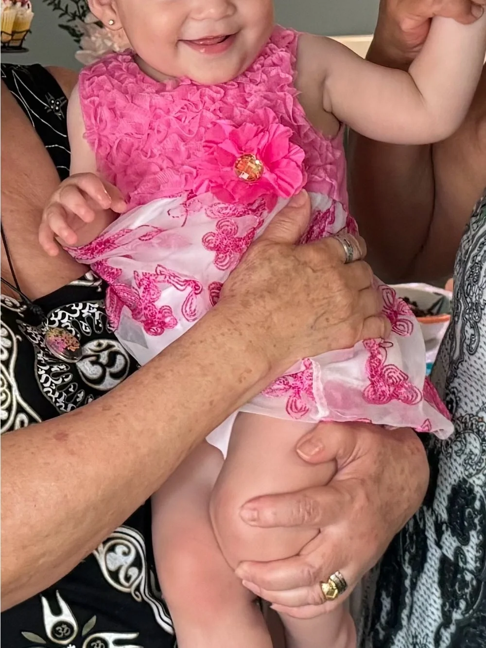 Sunshine Baby Pink Floral Party Dress